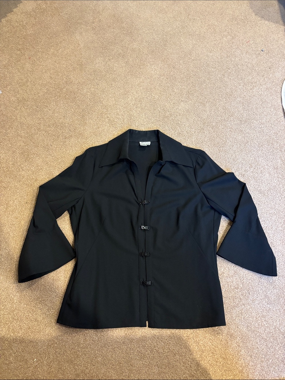 Worth Black Women's Button-Front Mandarin-Inspired Shirt